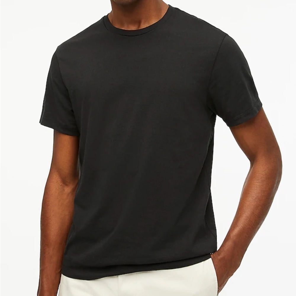 J Crew Factory Cotton washed jersey tee in Black size Large NWT 53362